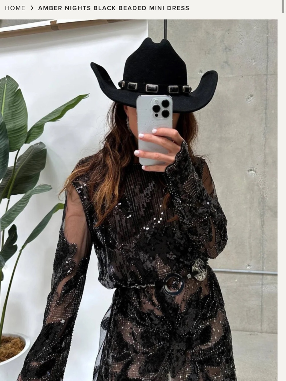 NWT 12th Tribe Amber Nights Black Beaded Mini Dress